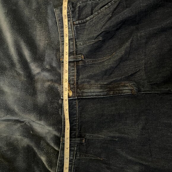 Pleated Wide-Leg Denim Trousers - Picture 5 of 6